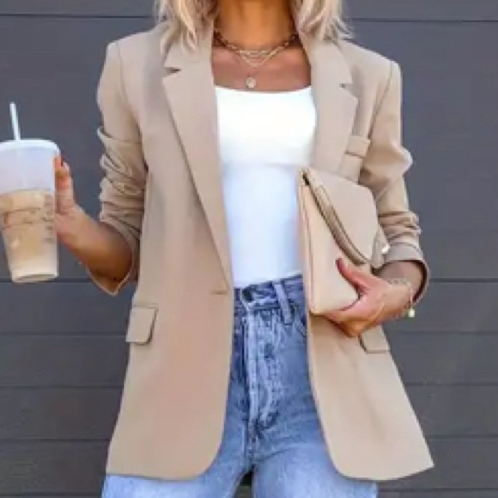 Brand new casual blazer in khaki